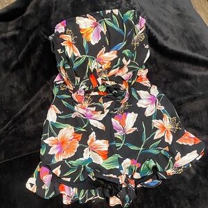 Timing Floral Black Skort